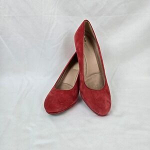 Naturalizer N5 Contour‎ Women's Red Suede Leather Michelle 3.5" Heel Pumps 8.5W